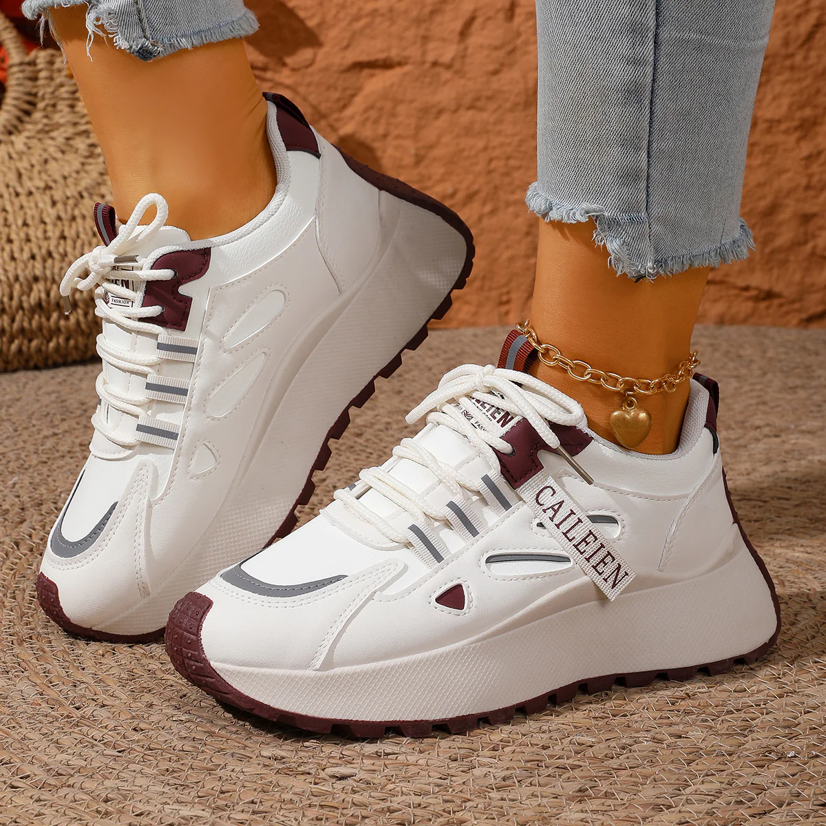 Damen Sportliche Sneaker mit atmungsaktiven Einsätzen Heidi Mode - Image 6