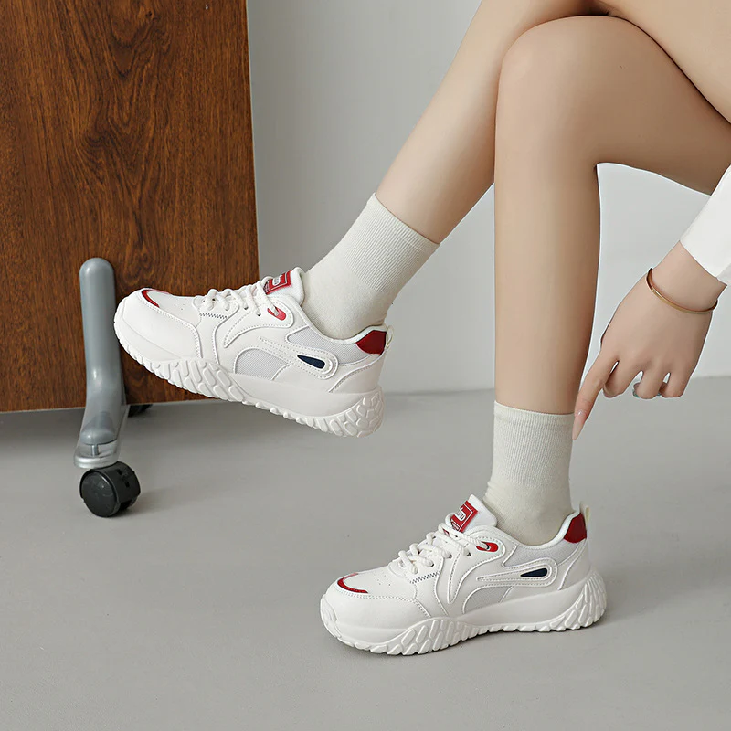 Damen Sportliche Sneaker mit atmungsaktiver Mesh-Oberfläche und dämpfender Laufsohle Heidi Mode - Image 4