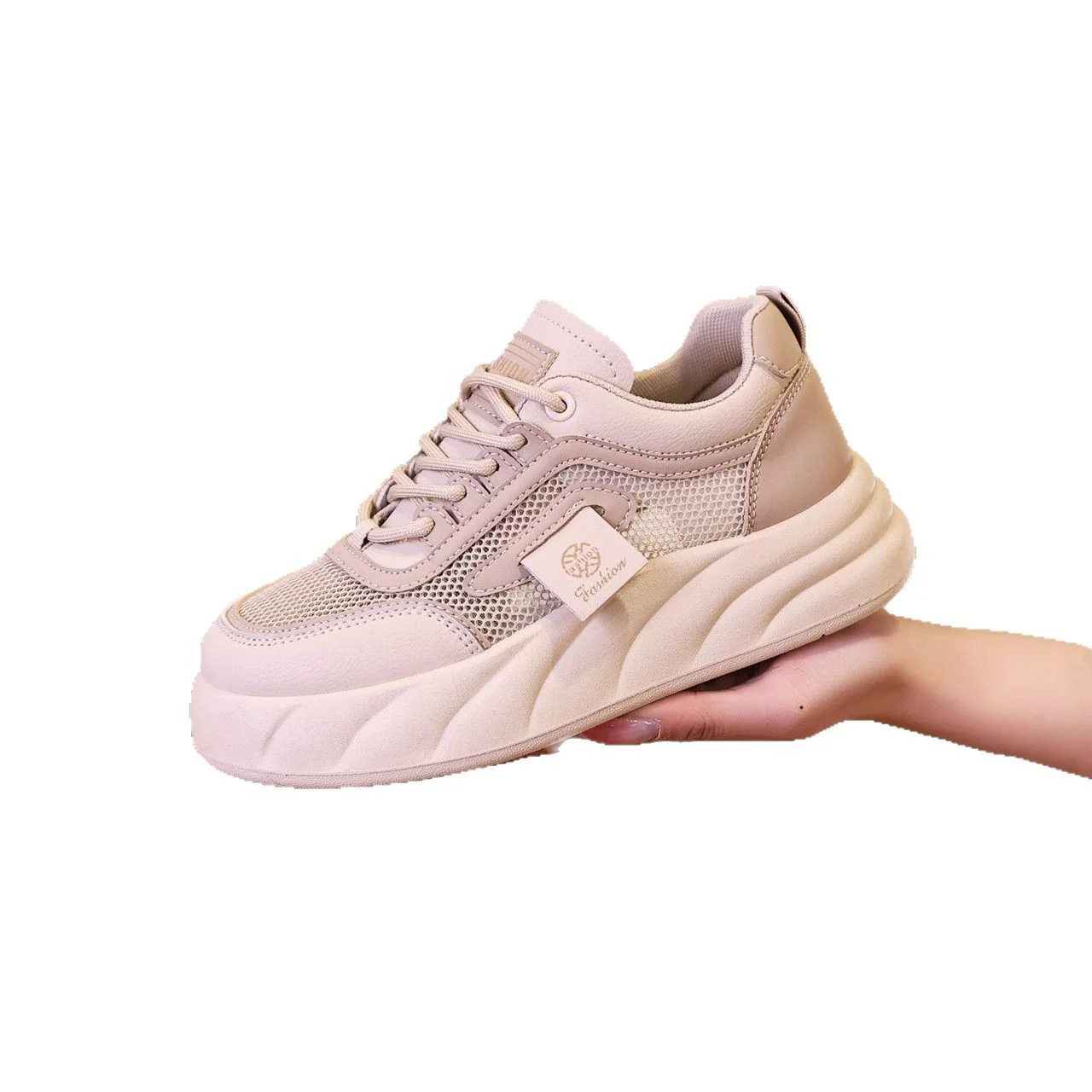 Damen Sportliche Sneaker mit atmungsaktiver Mesh-Oberfläche und dämpfender Sohle Heidi Mode - Image 5