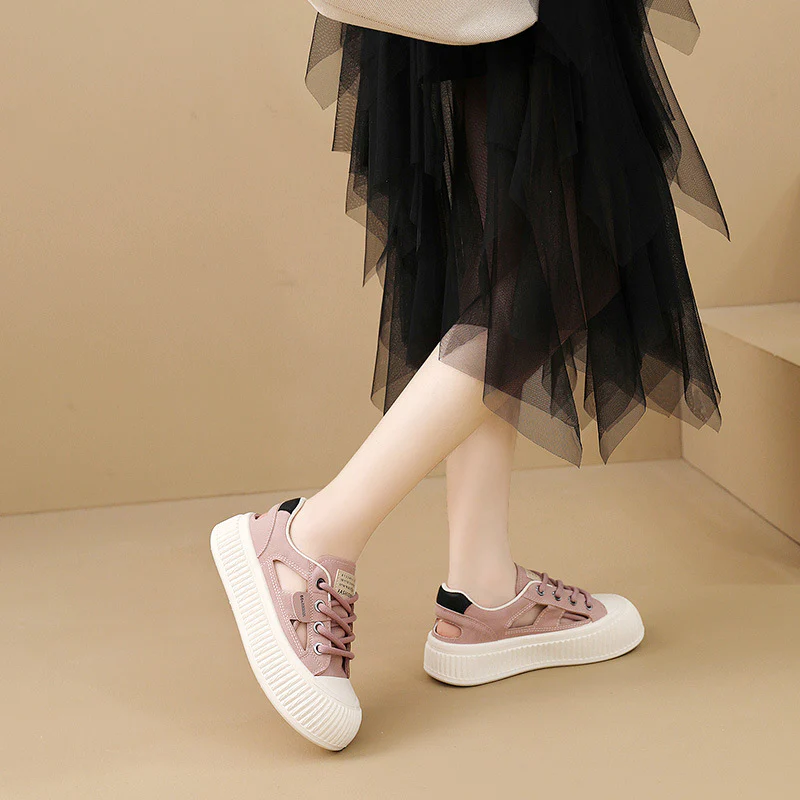 Damen Sportliche Sneaker mit atmungsaktiver Mesh-Oberfläche und flexiblem Design Heidi Mode - Image 4
