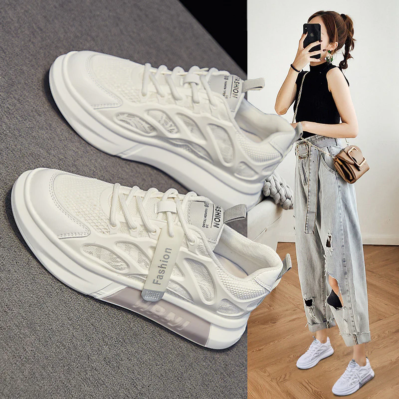 Damen Sportliche Sneaker mit atmungsaktiver Netzstruktur und ergonomischer Dämpfung Heidi Mode - Image 4