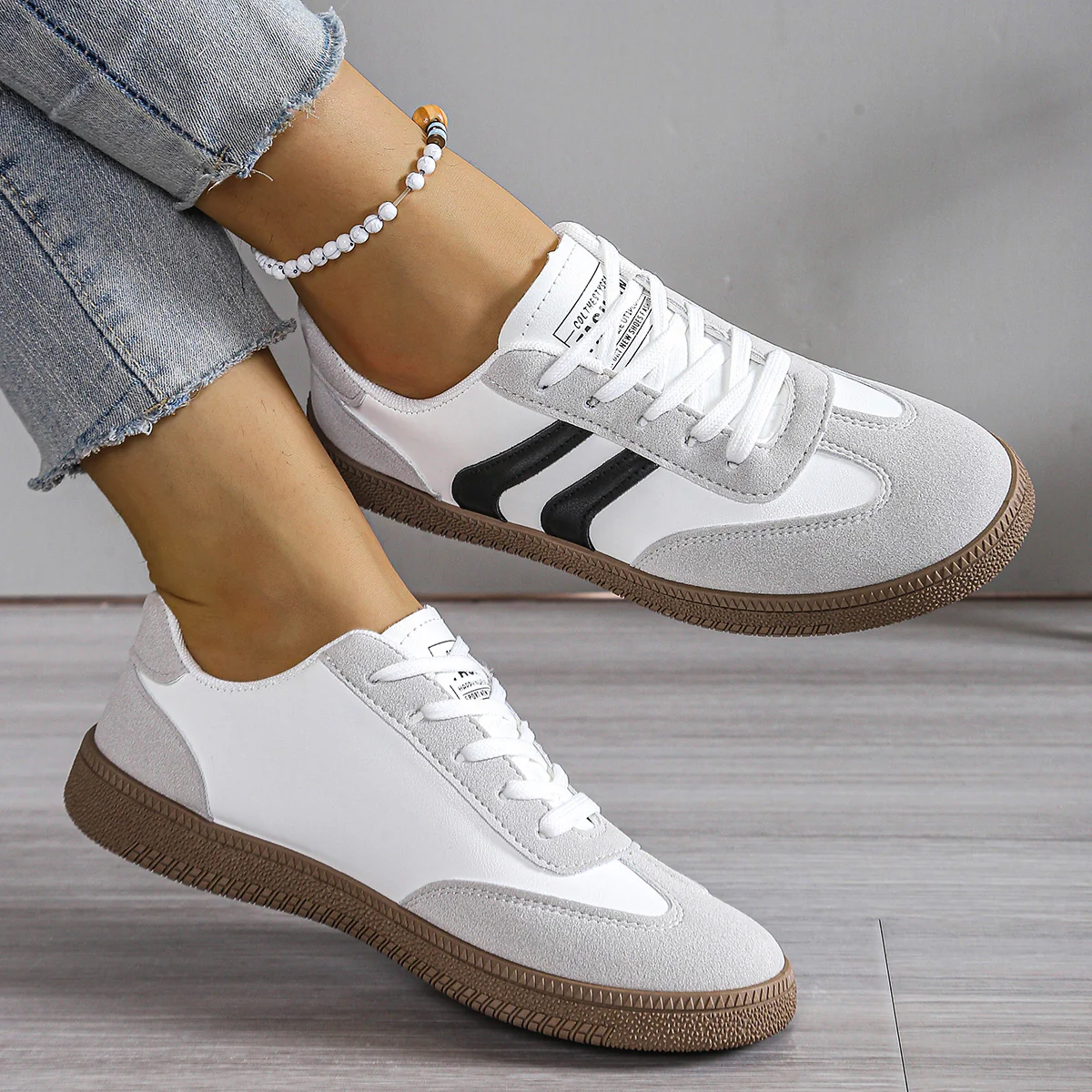 Damen Sportliche Sneaker mit atmungsaktiver Obermaterialkombination Heidi Mode