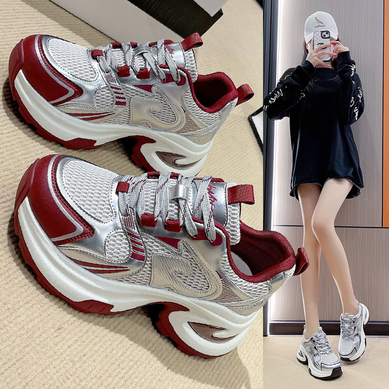 Damen Sportliche Sneaker mit atmungsaktiver Optimierung und modischem Design Heidi Mode - Image 4