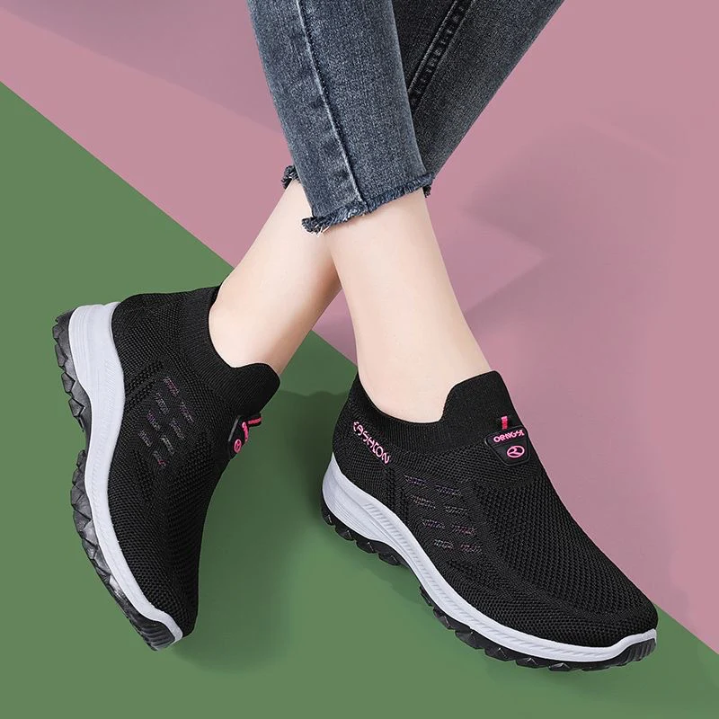 Damen Sportliche Sneaker mit elastischem Mesh-Obermaterial und dämpfender Sohle Heidi Mode - Image 2