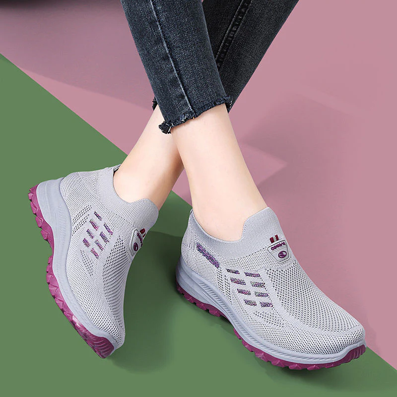 Damen Sportliche Sneaker mit elastischem Mesh-Obermaterial und dämpfender Sohle Heidi Mode - Image 4