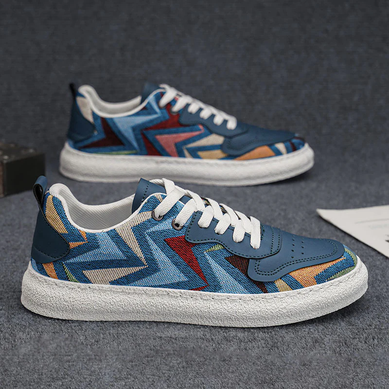 Damen Sportliche Sneaker mit farbenfrohem Chevron-Muster und rutschfester Sohle Heidi Mode - Image 3
