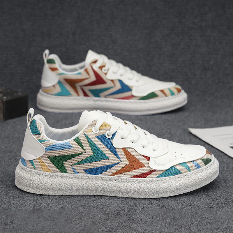 Damen Sportliche Sneaker mit farbenfrohem Chevron-Muster und rutschfester Sohle Heidi Mode - Image 4