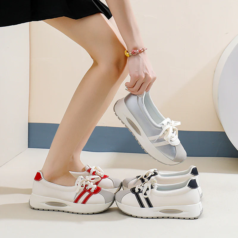 Damen Sportliche Sneaker mit luftpolsternder Sohle Heidi Mode