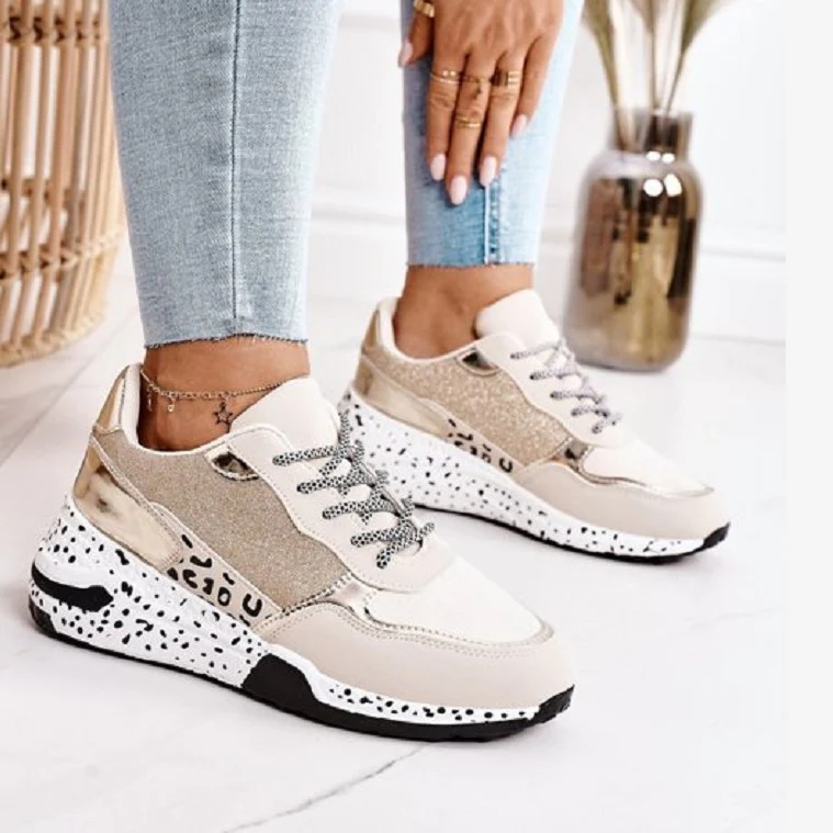 Damen Sportliche Sneaker mit modischem Glitzer-Detail und rutschsicherer Sohle Heidi Mode - Image 2