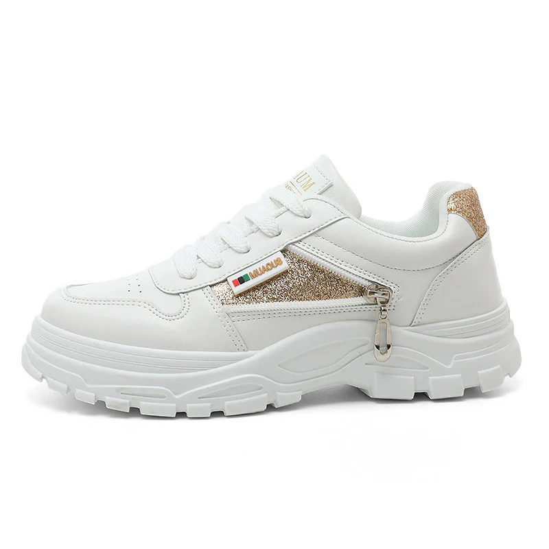 Damen sportliche Sneaker mit modischem Reißverschluss und stoßdämpfender Sohle Heidi Mode - Image 6
