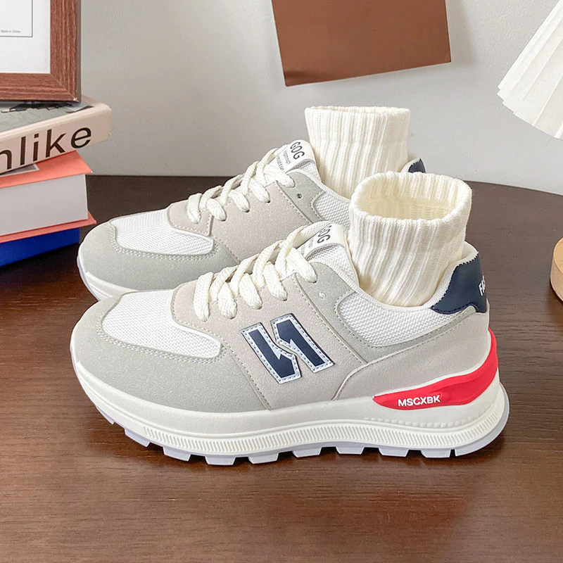 Damen Sportliche Sneaker mit strickbarem Kragen und bequemer Dämpfung Heidi Mode