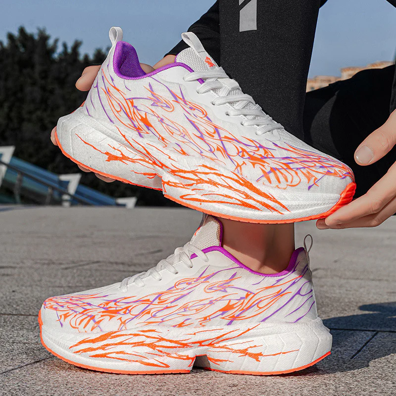 Damen Sportliche Sneaker mit stylishem Flame-Design und atmungsaktiver Mesh-Oberfläche Heidi Mode - Image 4