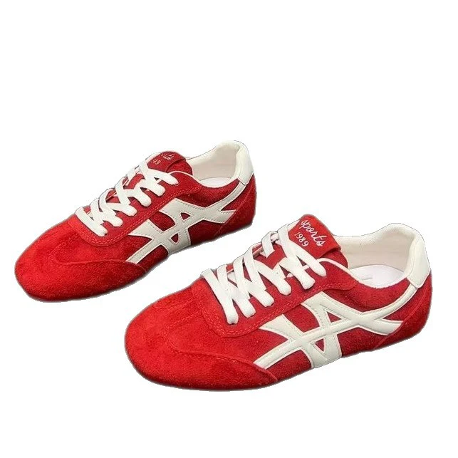 Damen Sportliche Sneakers aus hochwertigem Veloursleder mit atmungsaktiver Sohle Heidi Mode - Image 5