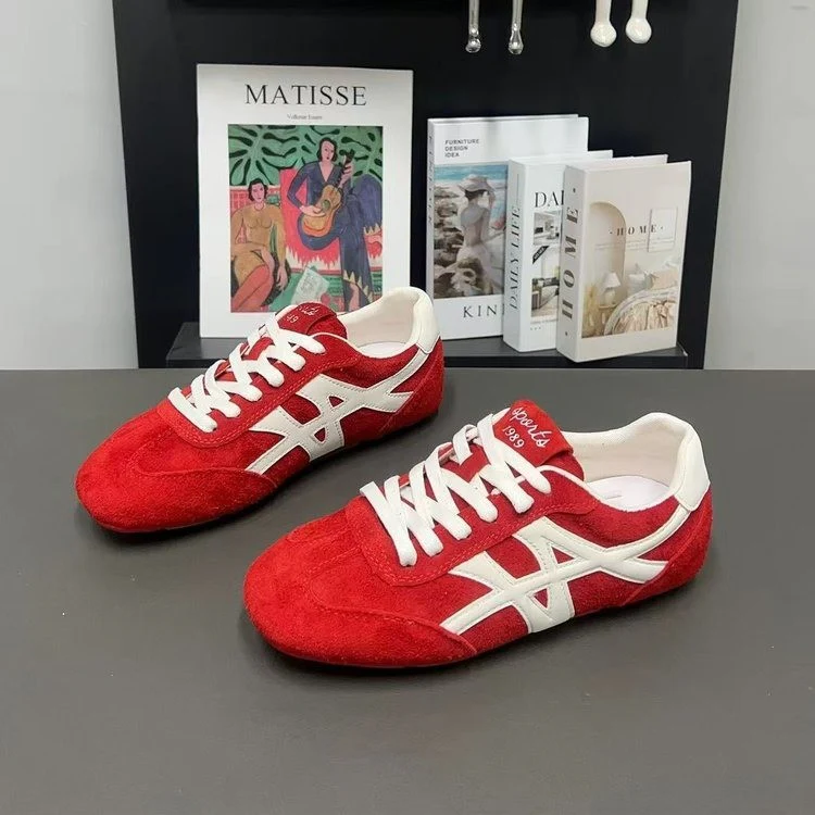 Damen Sportliche Sneakers aus hochwertigem Veloursleder mit atmungsaktiver Sohle Heidi Mode - Image 6