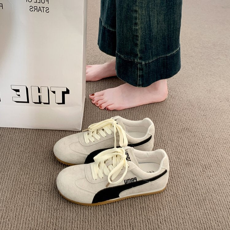 Damen Sportliche Sneakers aus hochwertigem Wildleder mit atmungsaktiver Sohle Heidi Mode