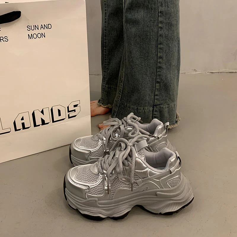 Damen sportliche Sneakers im innovativen Chunky-Design mit atmungsaktiven Einsätzen Heidi Mode - Image 4