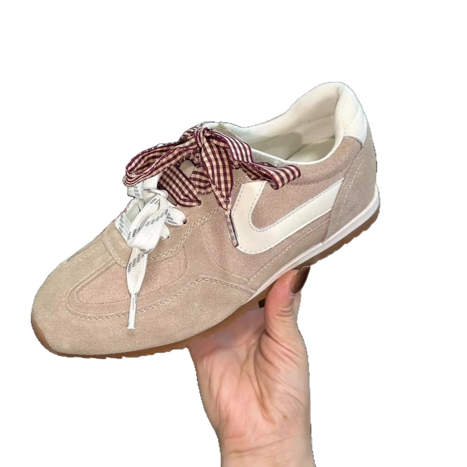 Damen Sportliche Sneakers in trendigem Design mit hochwertigen Wildleder-Details Heidi Mode - Image 5