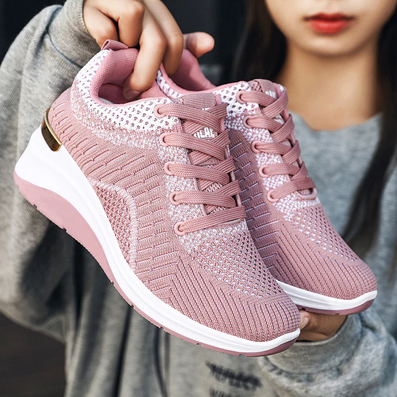 Damen Sportliche Sneakers mit atmungsaktivem Mesh-Obermaterial und ergonomischer Dämpfung Heidi Mode