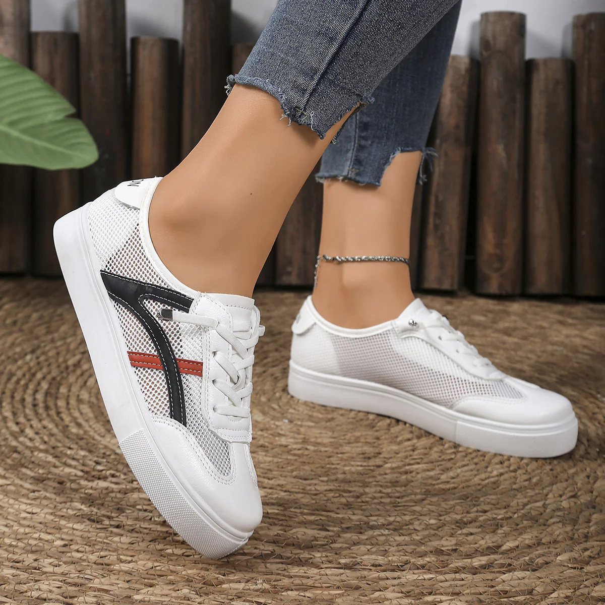 Damen Sportliche Sneakers mit atmungsaktivem Mesh-Obermaterial und flexiblem Fußbett Heidi Mode - Image 4
