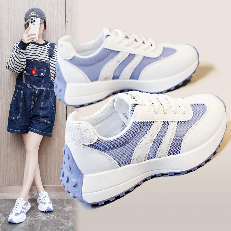 Damen Sportliche Sneakers mit atmungsaktivem Mesh-Obermaterial und flexibler Sohle Heidi Mode