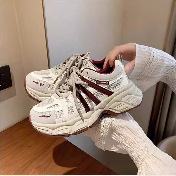 Damen Sportliche Sneakers mit atmungsaktivem Mesh-Obermaterial und gepolsterter Sohle Heidi Mode
