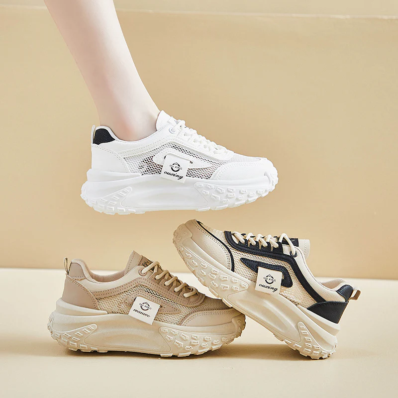 Damen Sportliche Sneakers mit atmungsaktivem Mesh-Obermaterial und innovativer Dämpfungstechnologie Heidi Mode