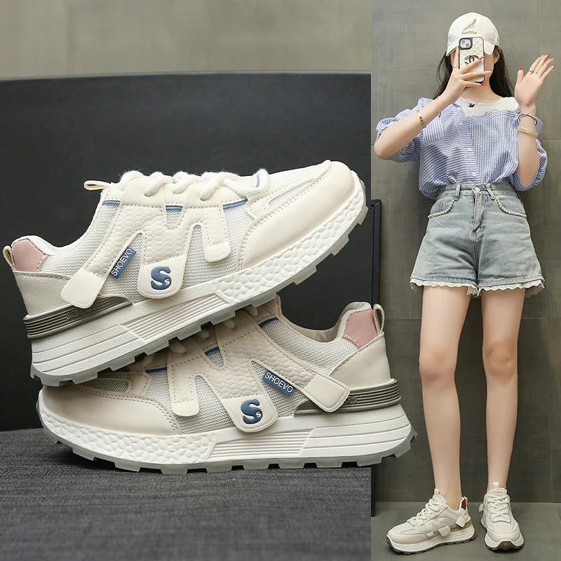 Damen Sportliche Sneakers mit atmungsaktivem Mesh-Obermaterial und komfortabler Dämpfung Heidi Mode