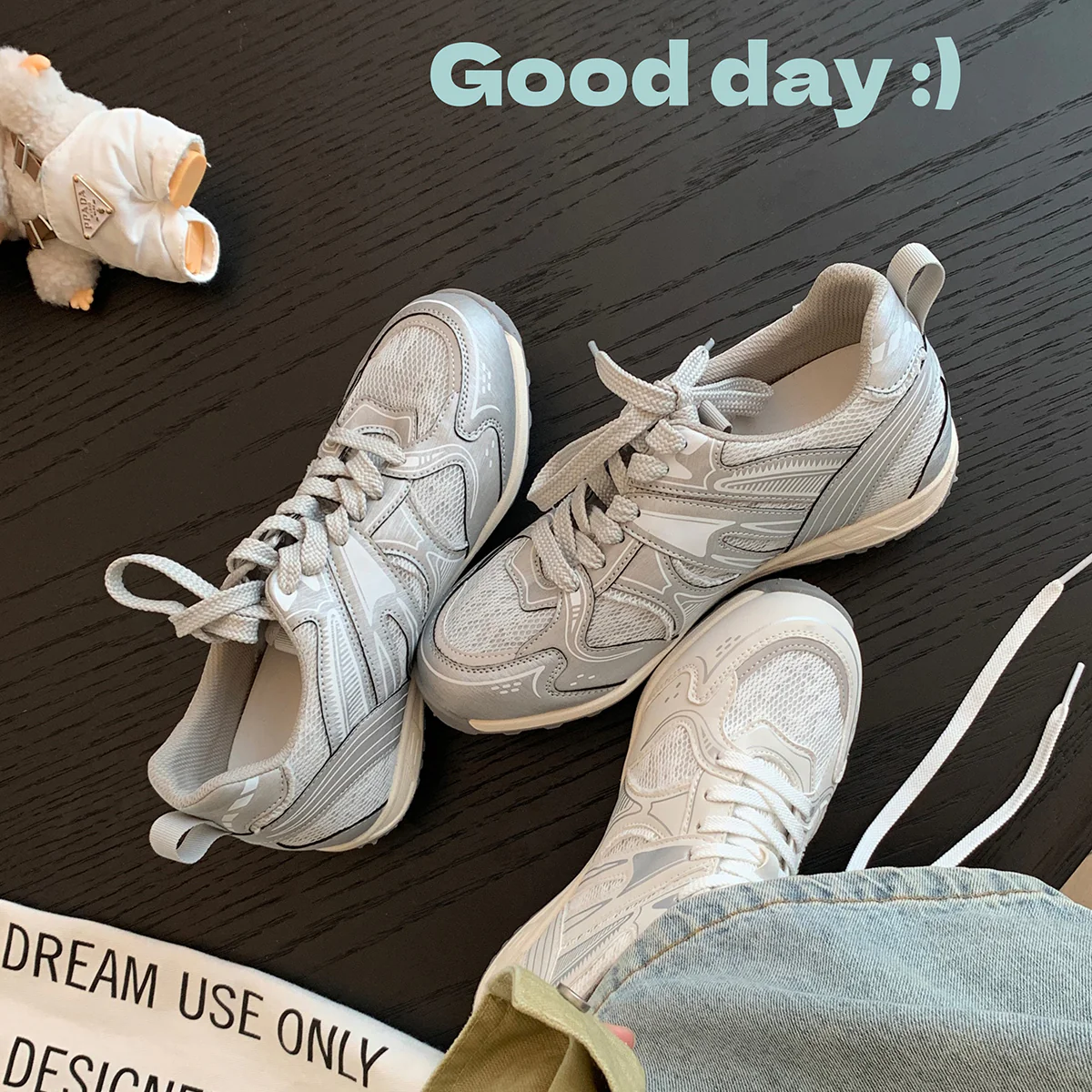 Damen Sportliche Sneakers mit atmungsaktivem Mesh-Obermaterial und schockabsorbierender Sohle Heidi Mode