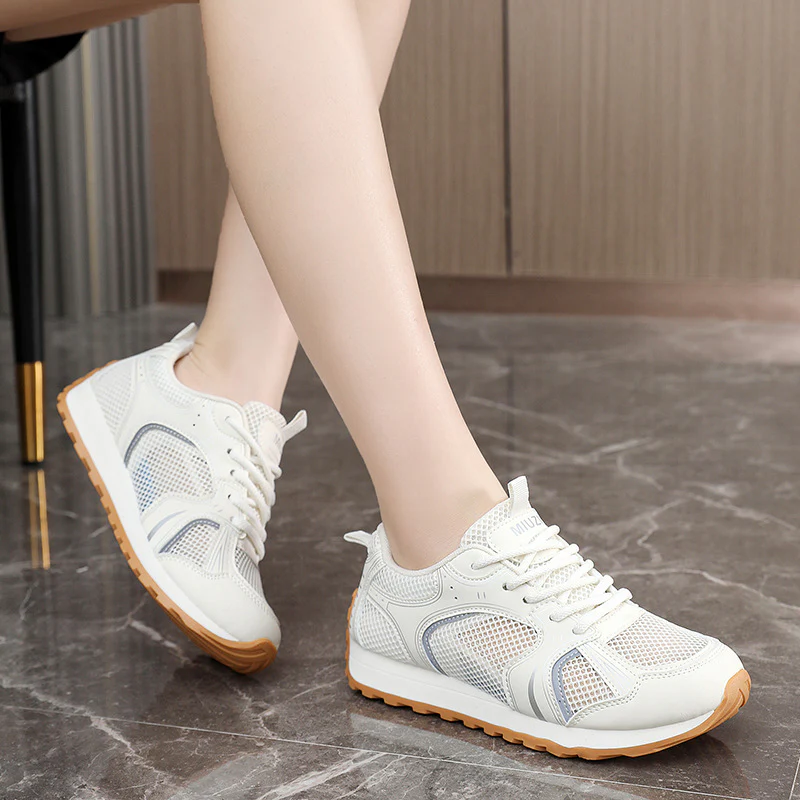 Damen Sportliche Sneakers mit atmungsaktivem Mesh-Obermaterial und stoßdämpfendem Fußbett Heidi Mode - Image 4