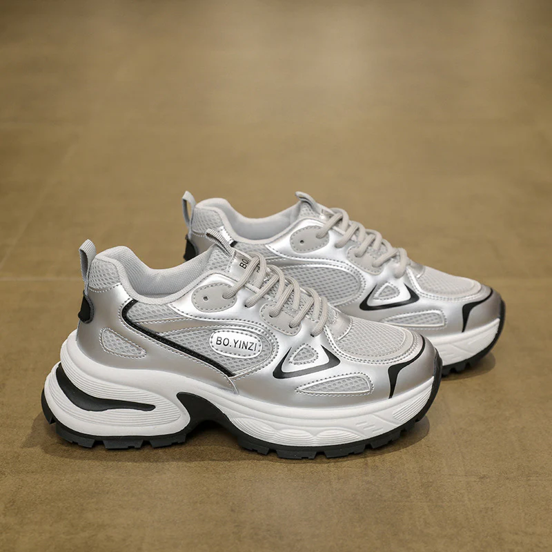 Damen Sportliche Sneakers mit atmungsaktivem Mesh-Obermaterial und stoßdämpfender Sohle Heidi Mode - Image 2