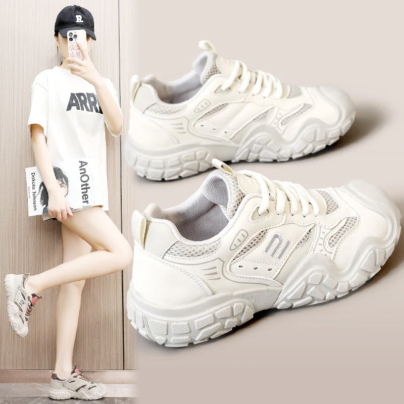 Damen Sportliche Sneakers mit atmungsaktivem Mesh-Obermaterial und strapazierfähiger Laufsohle Heidi Mode - Image 3