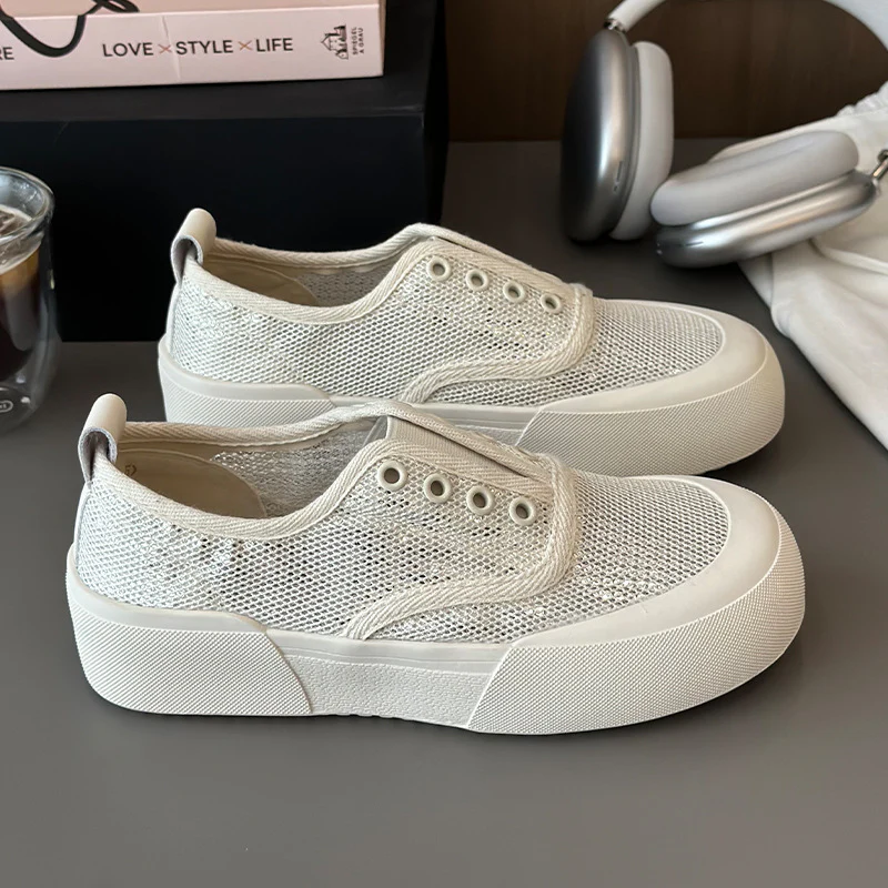 Damen Sportliche Sneakers mit atmungsaktivem Netzmaterial und modischem Plateau Heidi Mode - Image 8