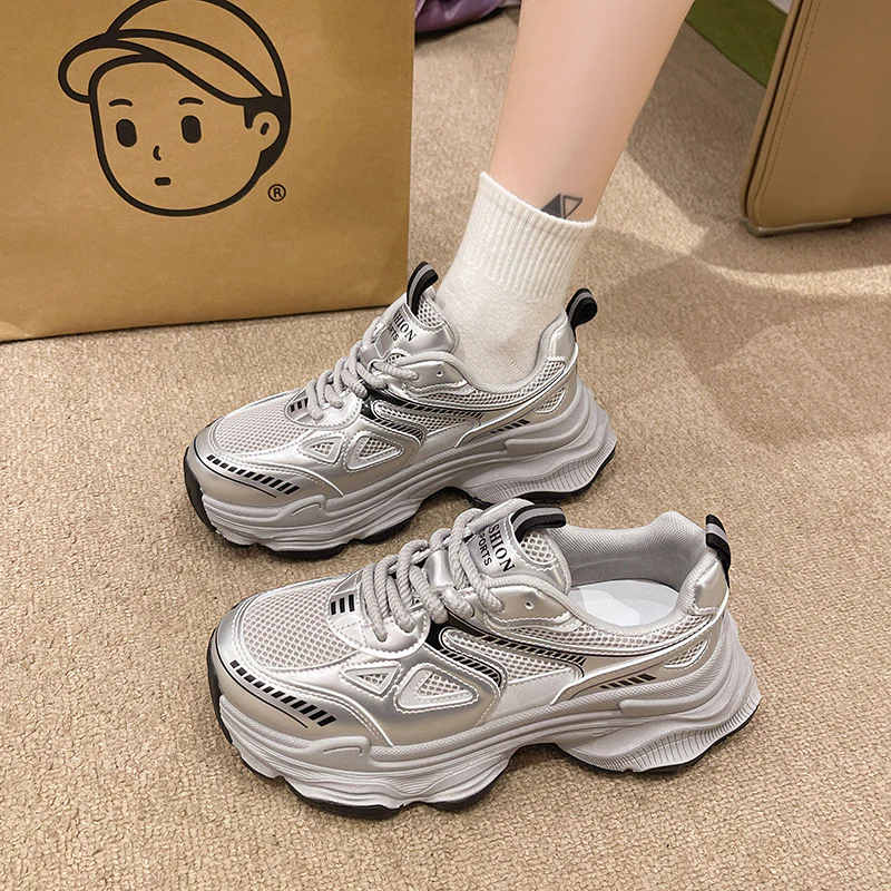 Damen Sportliche Sneakers mit atmungsaktivem Netzmaterial und rutschfester Sohle Heidi Mode