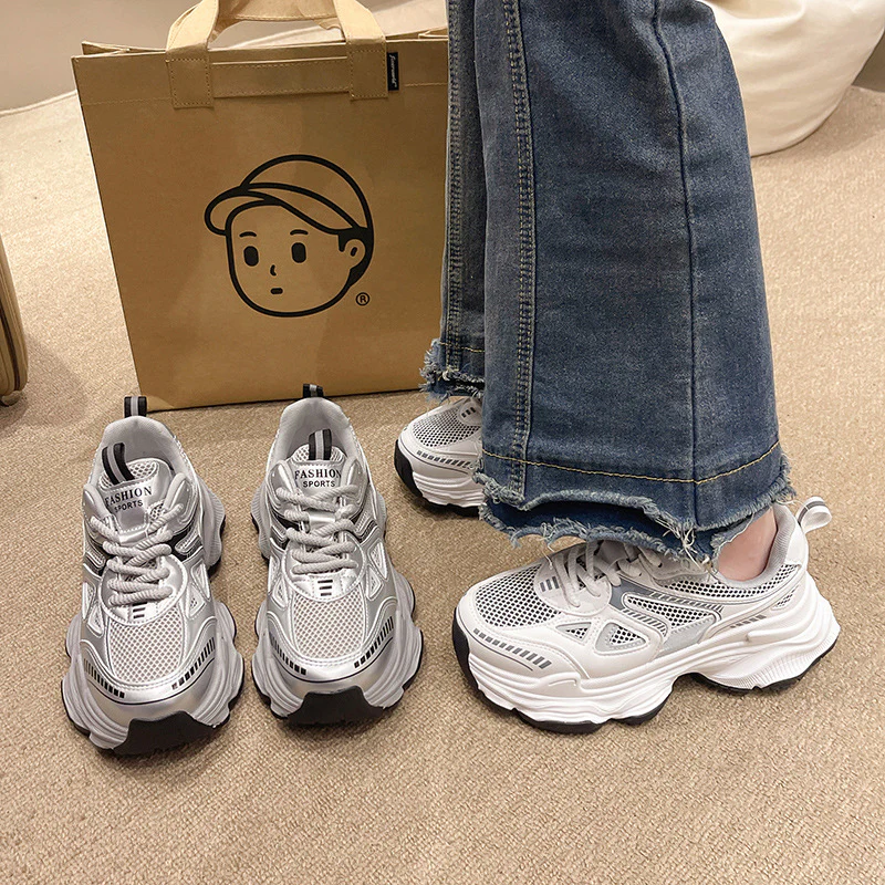 Damen Sportliche Sneakers mit atmungsaktivem Netzmaterial und rutschfester Sohle Heidi Mode - Image 2