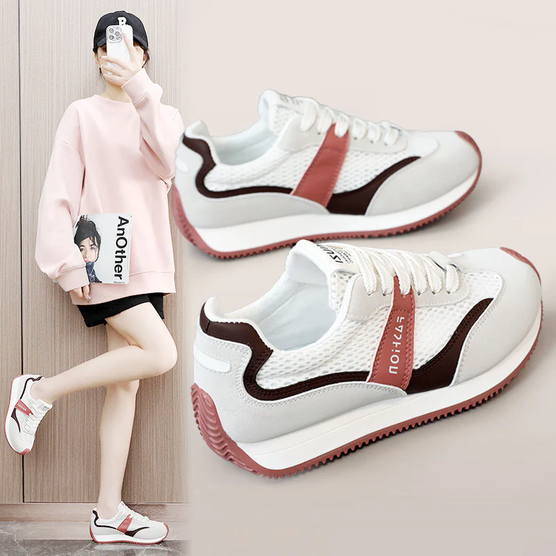 Damen Sportliche Sneakers mit atmungsaktivem Obermaterial und dämpfender Sohle Heidi Mode