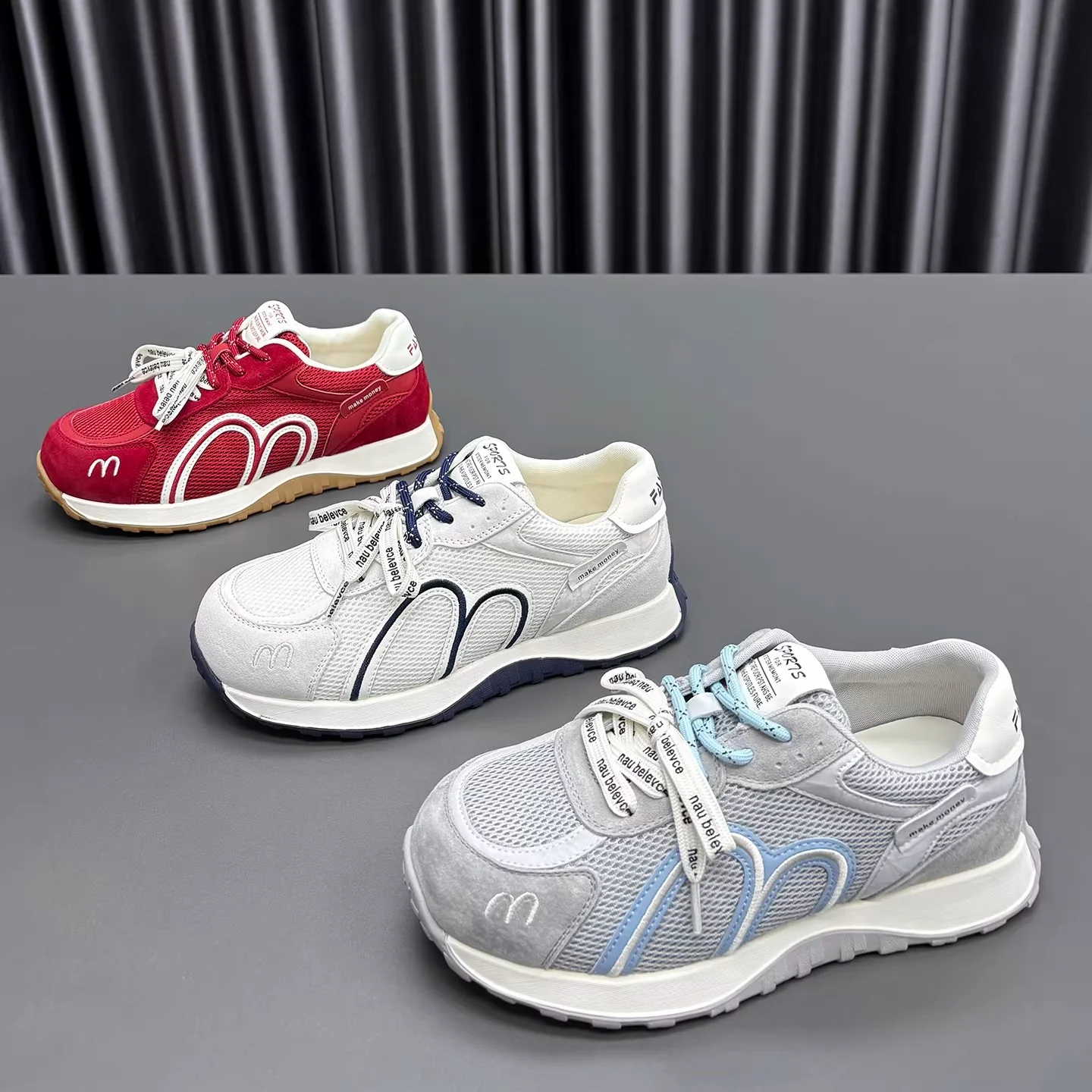 Damen Sportliche Sneakers mit atmungsaktivem Obermaterial und dämpfender Sohle Heidi Mode