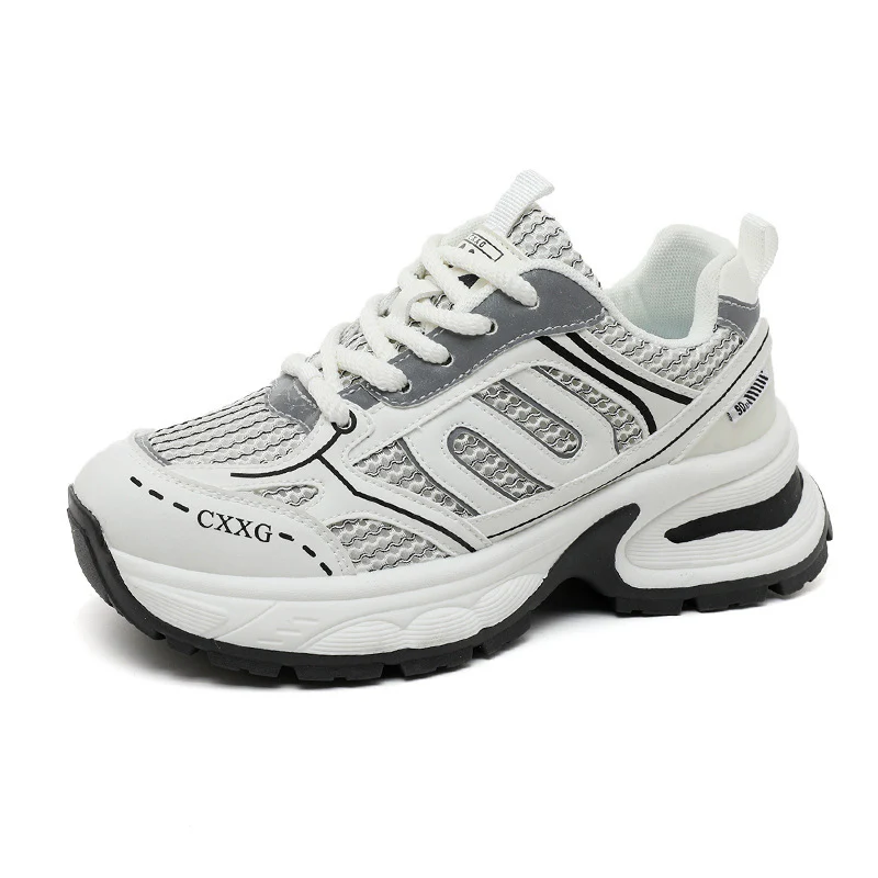 Damen sportliche Sneakers mit atmungsaktivem Obermaterial und stoßdämpfendem Design Heidi Mode