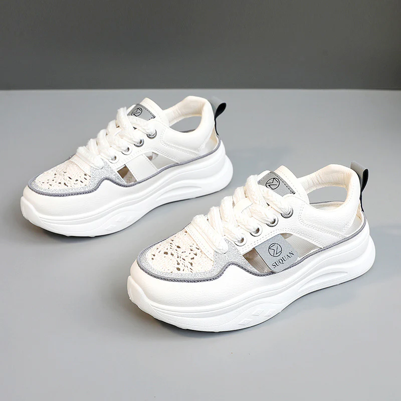 Damen Sportliche Sneakers mit atmungsaktiven Einsätzen und modernem Design Heidi Mode - Image 7