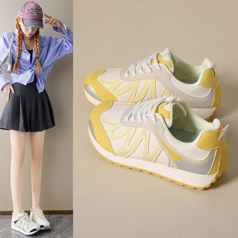 Damen Sportliche Sneakers mit atmungsaktiver Mesh-Oberfläche und dämpfendem Sohlenprofil Heidi Mode