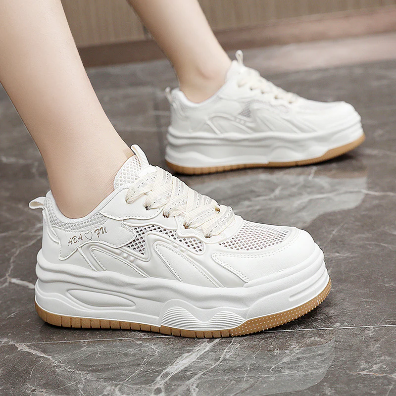 Damen Sportliche Sneakers mit atmungsaktiver Mesh-Oberfläche und dämpfendem Sohlenprofil Heidi Mode - Image 3