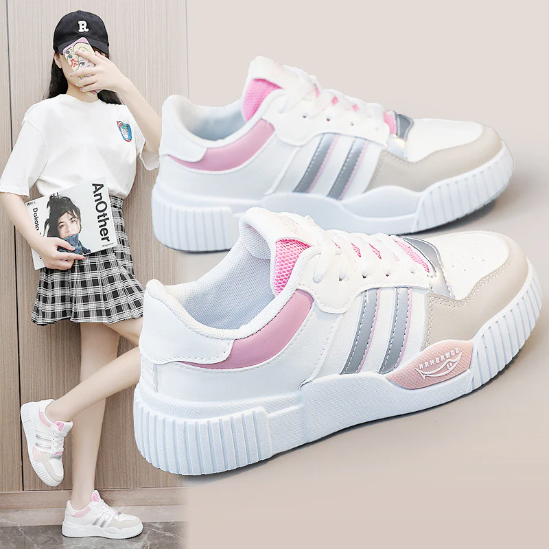Damen sportliche Sneakers mit atmungsaktiver Mesh-Oberfläche und dämpfenden Eigenschaften Heidi Mode