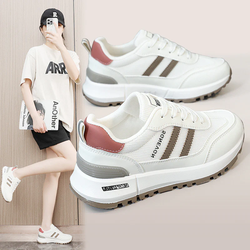 Damen Sportliche Sneakers mit atmungsaktiver Mesh-Oberfläche und dämpfender Laufsohle Heidi Mode 1771555409