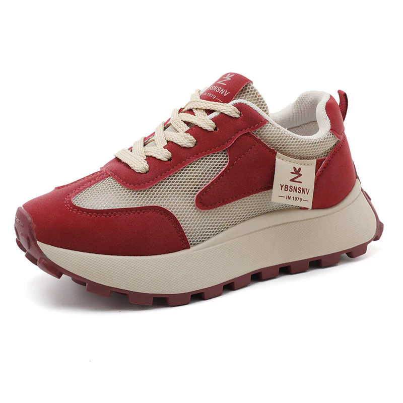 Damen Sportliche Sneakers mit atmungsaktiver Mesh-Oberfläche und dämpfender Laufsohle Heidi Mode 1771555985