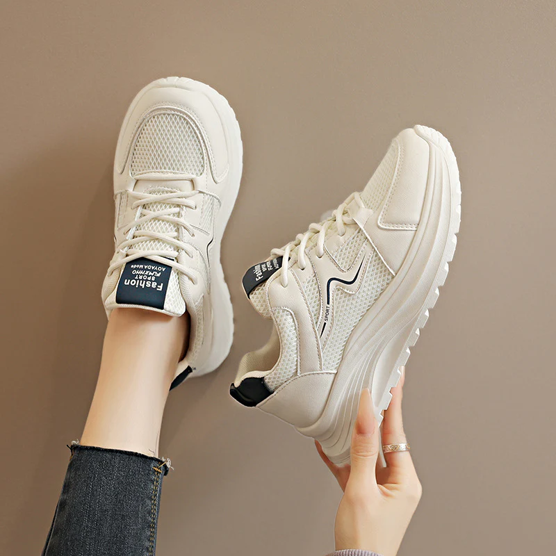 Damen Sportliche Sneakers mit atmungsaktiver Mesh-Oberfläche und dämpfender Laufsohle Heidi Mode - Image 3