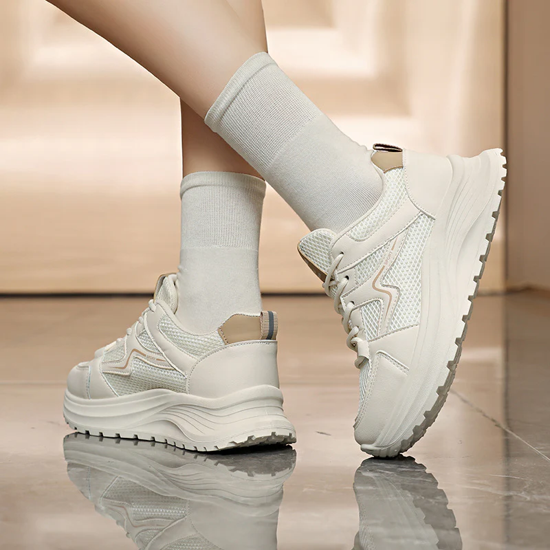 Damen Sportliche Sneakers mit atmungsaktiver Mesh-Oberfläche und dämpfender Laufsohle Heidi Mode - Image 4