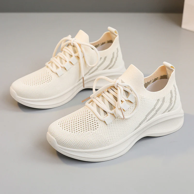 Damen sportliche Sneakers mit atmungsaktiver Mesh-Oberfläche und dämpfender Laufsohle Heidi Mode - Image 7