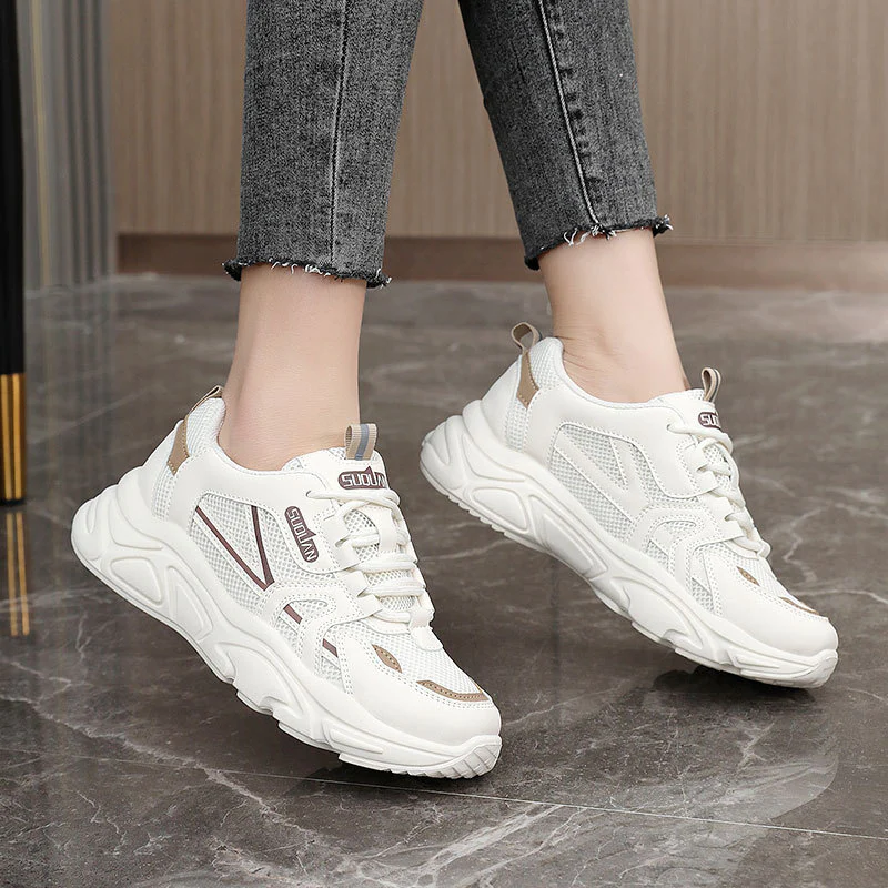 Damen sportliche Sneakers mit atmungsaktiver Mesh-Oberfläche und dämpfender Sohle Heidi Mode - Image 3