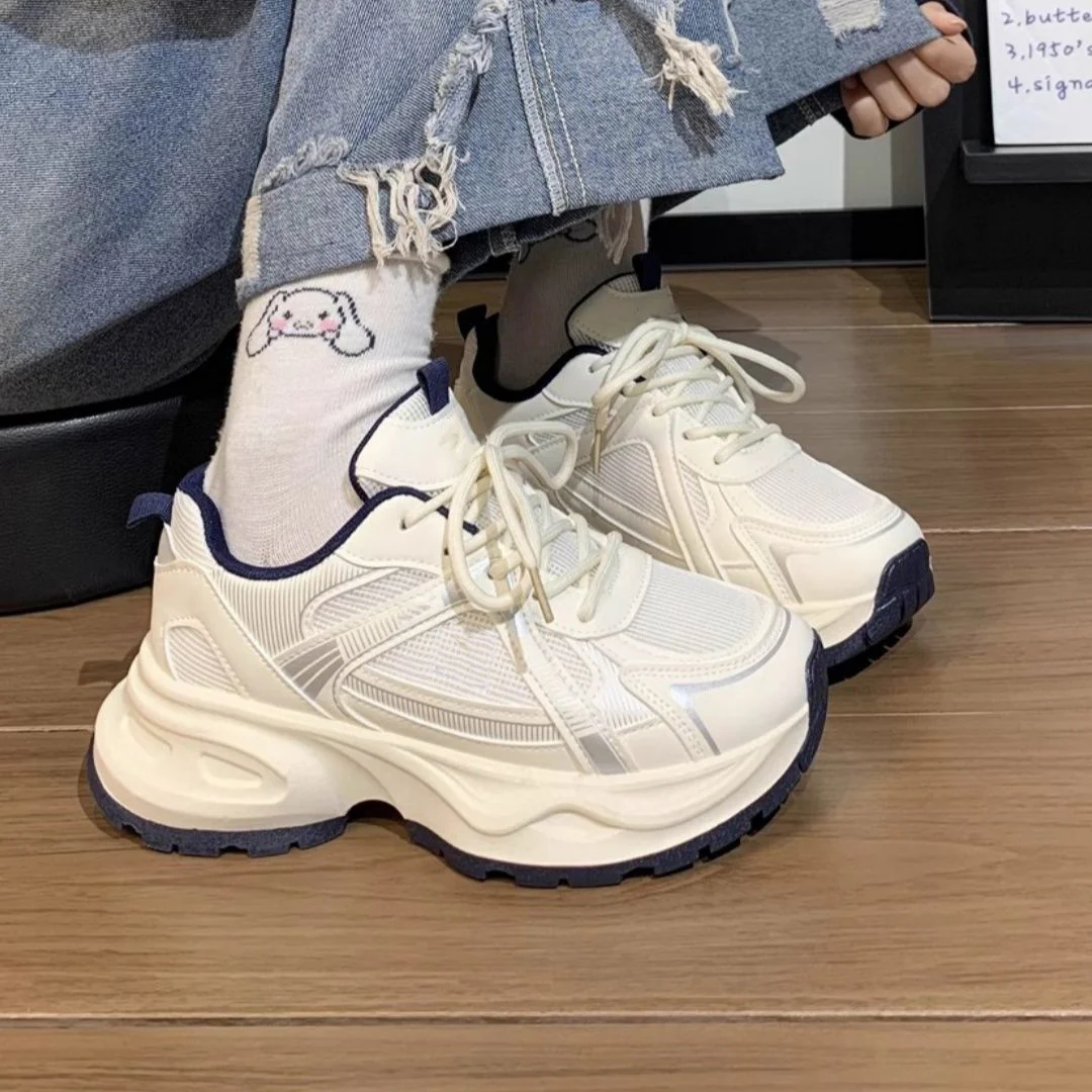 Damen Sportliche Sneakers mit atmungsaktiver Mesh-Oberfläche und dämpfender Sohle Heidi Mode
