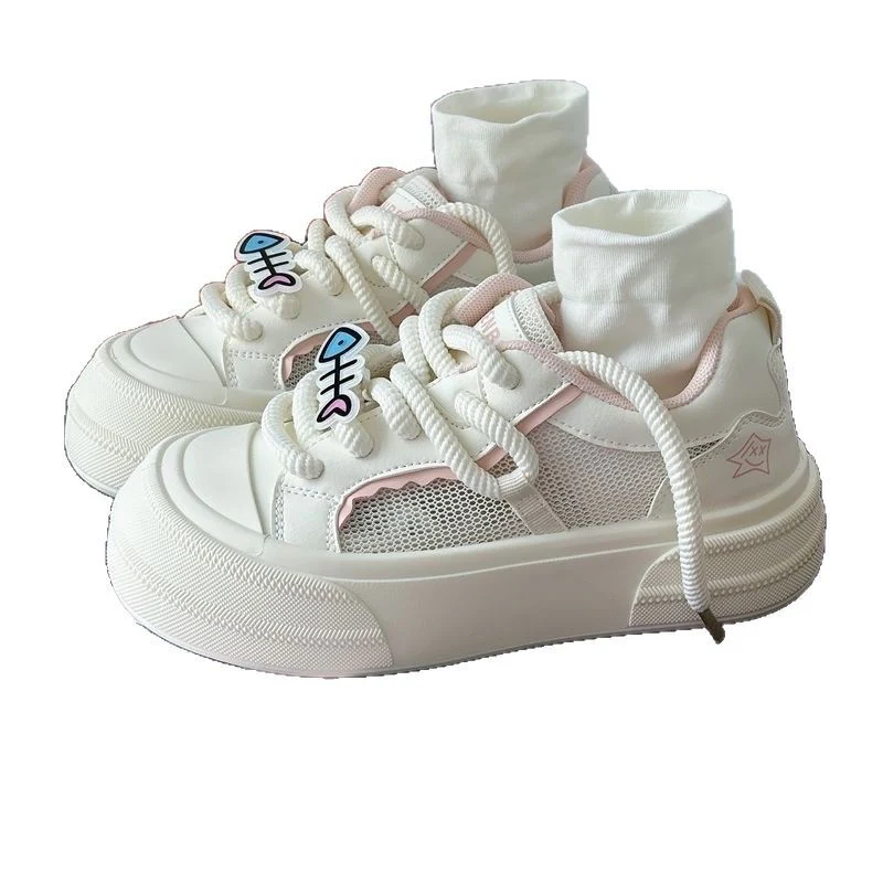 Damen Sportliche Sneakers mit atmungsaktiver Mesh-Oberfläche und elastischem Schaft Heidi Mode - Image 5