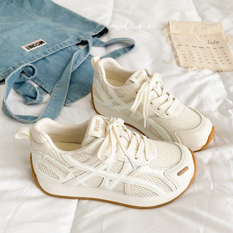 Damen sportliche Sneakers mit atmungsaktiver Mesh-Oberfläche und flexiblem Sohlenprofil Heidi Mode - Image 5